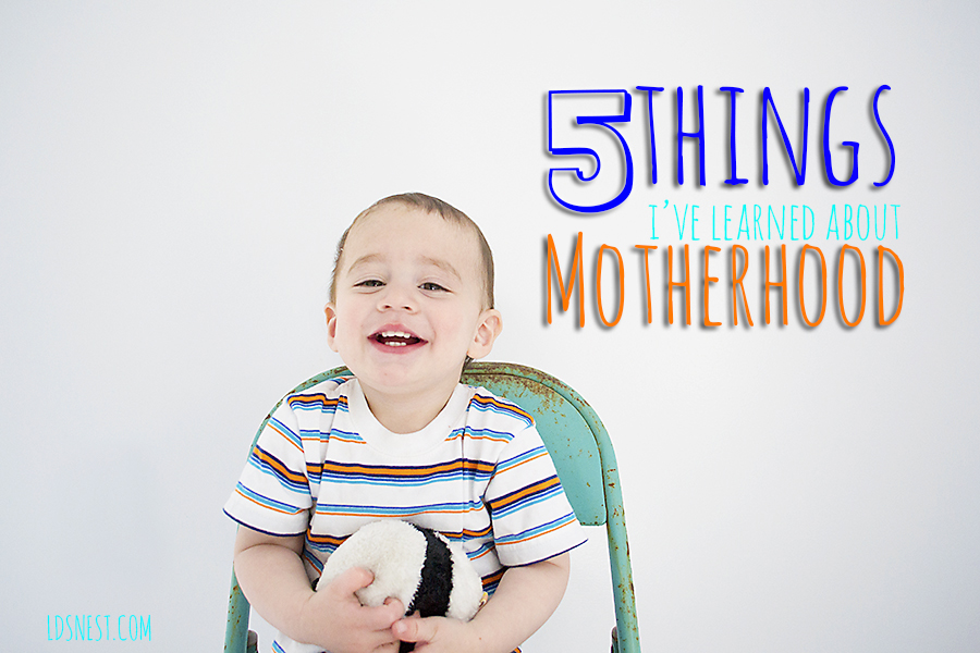 5 things I've learned about Motherhood. LDSNEST.COM @ldsnest Must read!