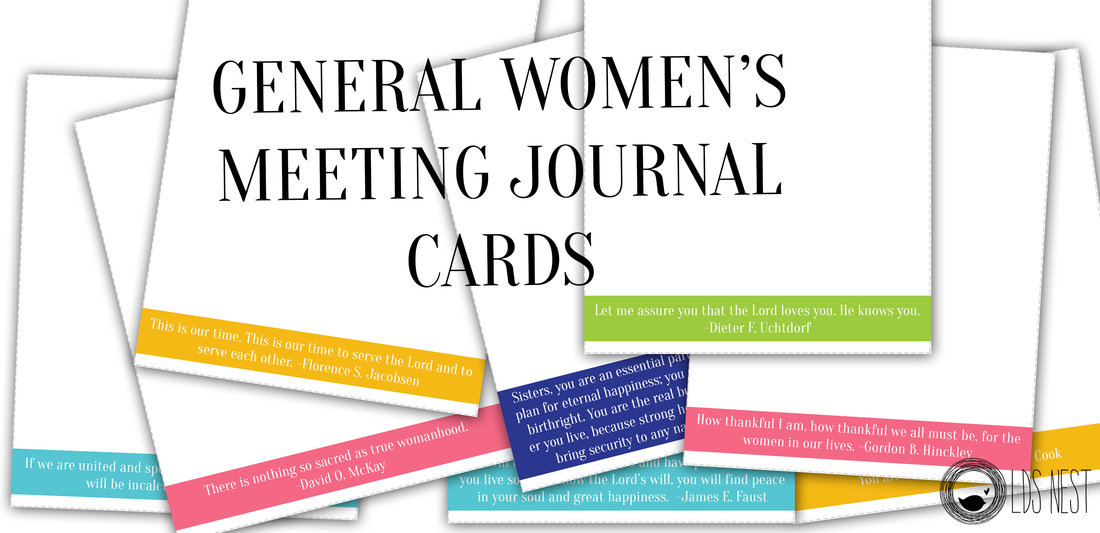 Journal cards from LDS NEST for the General Women's Meeting #womensmeeting #lds #ldsnest 
