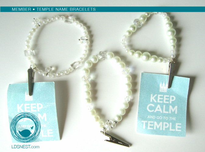 LDS NEST Temple Name Bracelet Gift