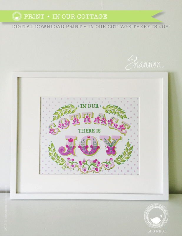 Printable - In Our Cottage There Is Joy - Instant Download
