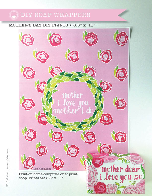 Mother's Day Easy DIY Gift • Printable Soap Wrappers