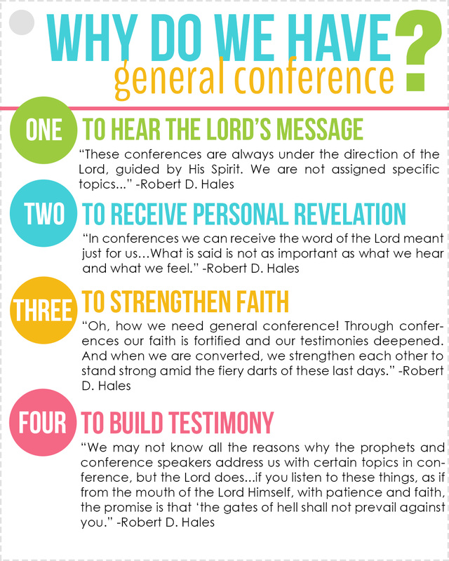 Why do we have general conference? Free download from LDS NEST--#generalconference #lds #ldsnest #ldsyouth Use for your Sunday School classes