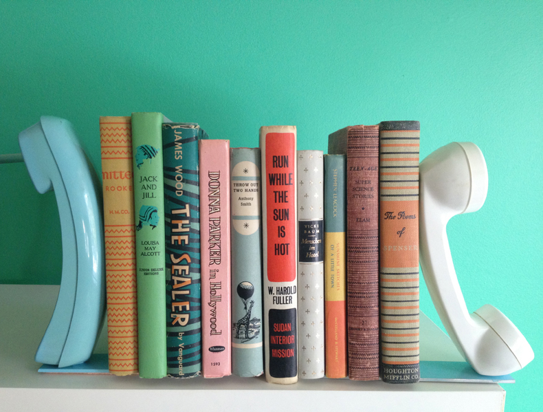 DIY Telephone bookends from A Beautiful Mess